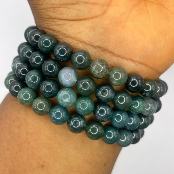 Moss Agate Crystal Bracelet 1pc