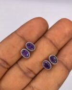 Amethyst Earrings 1 Pair - Rubber Hook (extras) - Image 6