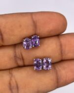 Amethyst Earrings 1 Pair - Rubber Hook (extras) - Image 4