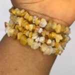 Yellow Jade Chip Bracelet (can be worn as anklet too) 1pc