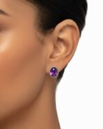 Amethyst Earrings 1 Pair - Rubber Hook (extras) - Image 5