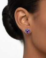 Amethyst Earrings 1 Pair - Rubber Hook (extras)