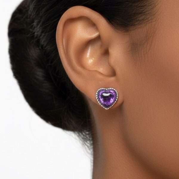Amethyst Earrings 1 Pair - Rubber Hook (extras)