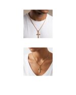 Ankh Necklace – Gold PVD & Stainless Steel Silver 1pc