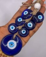 Blue Eye Nazar Wall Hanging Amulet Evil Eye Repellant Wall Decor 23-25cm Long - Image 2