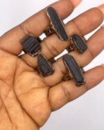 Black Tourmaline Ring Adjustable Size Unisex 1pc - Image 2