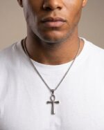 Ankh Necklace – Gold PVD & Stainless Steel Silver 1pc - Image 6