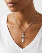 Ankh Necklace – Gold PVD & Stainless Steel Silver 1pc - Image 5