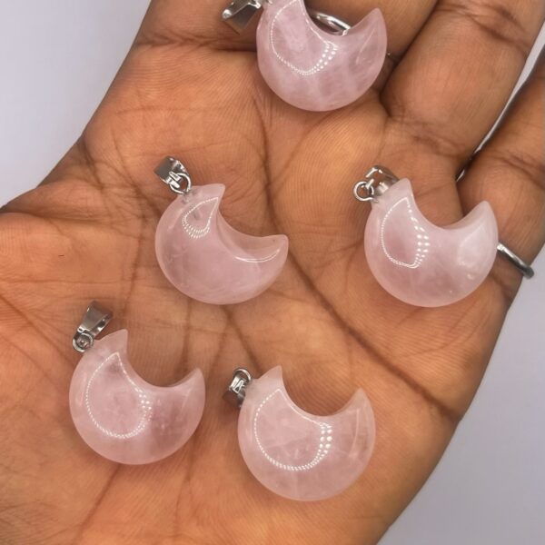 Rose Quartz Crystal Pendant 1pc